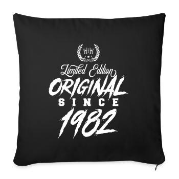 Édition limitée 1982 - Housse de coussin décorative 45 x 45 cm - noir - Devant