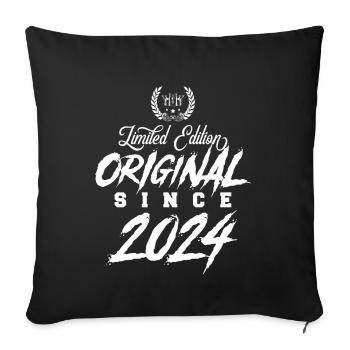 Édition limitée 2024 - Housse de coussin décorative 45 x 45 cm - noir - Devant