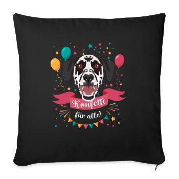 Dalmatian Carnival Carnival - Sofa pillowcase 17,3'' x 17,3'' (45 x 45 cm) - black - Front