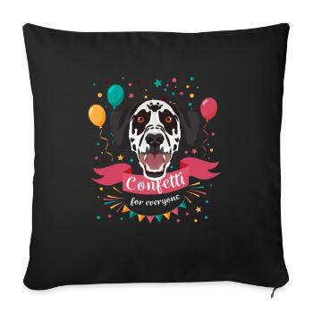 Dalmatian Carnival Carnival - Sofa pillowcase 17,3'' x 17,3'' (45 x 45 cm) - black - Front