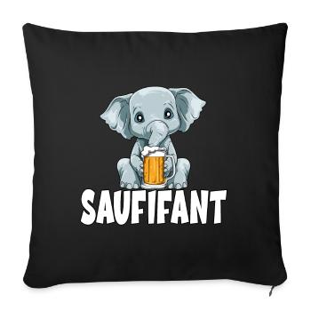 für einen Biertrinker und - Sofakissenbezug 45 x 45 cm - Schwarz - Vorne