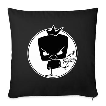 Funny Chick Chicken Chicken Rooster Cartoon Comic - Sofa pillowcase 17,3'' x 17,3'' (45 x 45 cm) - black - Front