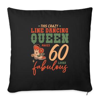 Cette reine de la danse en ligne rend 60 fabuleux - Housse de coussin décorative 45 x 45 cm - noir - Devant