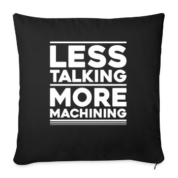 Opérateur de machine de découpe Tour Fraise Fraise CNC Machiniste - Housse de coussin décorative 45 x 45 cm - noir - Devant