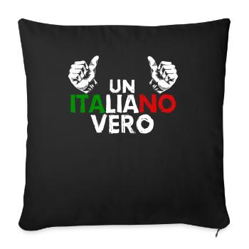 Italiano this is what an Italian looks like - Sofa pillowcase 17,3'' x 17,3'' (45 x 45 cm) - black - Front