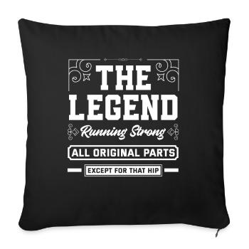 Artificial hip joint surgery hip prosthesis - Sofa pillowcase 17,3'' x 17,3'' (45 x 45 cm) - black - Front