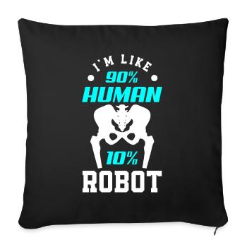 Artificial hip joint surgery hip prosthesis - Sofa pillowcase 17,3'' x 17,3'' (45 x 45 cm) - black - Front