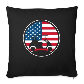 Golfeurs Golfeurs Golfeurs Golfeurs - Housse de coussin décorative 45 x 45 cm - noir - Devant