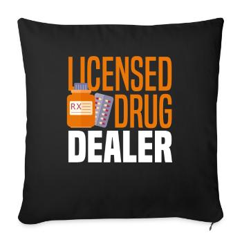 Pharmacist Pharmacist Pharmacy Gift - Sofa pillowcase 17,3'' x 17,3'' (45 x 45 cm) - black - Front