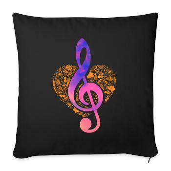 Music Musicians Singing Singer Singer Musician - Sofa pillowcase 17,3'' x 17,3'' (45 x 45 cm) - black - Front