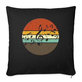 Music Musicians Singing Singer Singer Musician - Sofa pillowcase 17,3'' x 17,3'' (45 x 45 cm) - black - Front