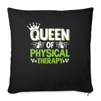 Physiotherapie Physiotherapeut Physical Therapist - Sofakissenbezug 45 x 45 cm - Schwarz - Vorne