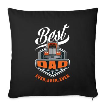 Truck Driver Truck Driver Driver Papa - Sofa pillowcase 17,3'' x 17,3'' (45 x 45 cm) - black - Front