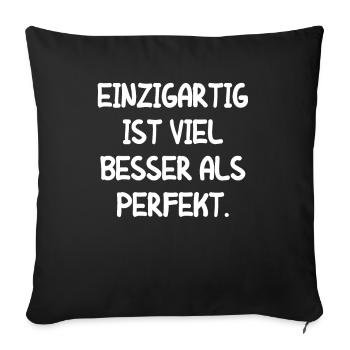 Einzigartig Besonders Zicke Frauen Männer Geschenk - Sofakissenbezug 45 x 45 cm - Schwarz - Vorne