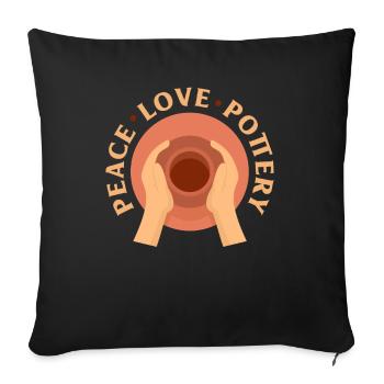 Pottery Pottery Pottery Pottery Pottery Pottery Potter - Sofa pillowcase 17,3'' x 17,3'' (45 x 45 cm) - black - Front