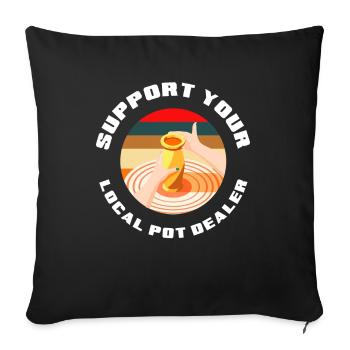 Poterie Poterie Poterie Poterie Poterie Poterie Poterie Poterie Poterie - Housse de coussin décorative 45 x 45 cm - noir - Devant