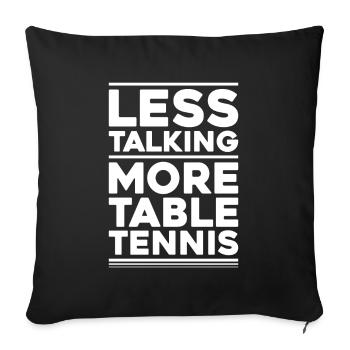 Table Tennis Ping Pong Pong Pppong Table Tennis - Housse de coussin décorative 45 x 45 cm - noir - Devant