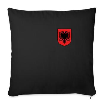 Albanian Flag Double-headed Eagle Albanian Albanians - Sofa pillowcase 17,3'' x 17,3'' (45 x 45 cm) - black - Front