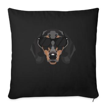 Mon teckel est le plus cool - Housse de coussin décorative 45 x 45 cm - noir - Devant