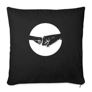 Family - Children - Father and son - Grandpa and grandson - Sofa pillowcase 17,3'' x 17,3'' (45 x 45 cm) - black - Front