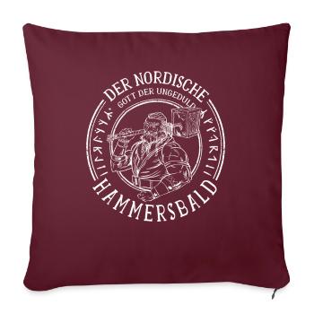 Le dieu nordique de l’impatience - Hammersbald - Housse de coussin décorative 45 x 45 cm - bordeaux - Devant