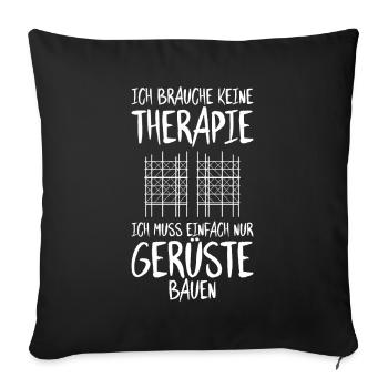 Échafaudage Échafaudage Échafaudage Échafaudage - Housse de coussin décorative 45 x 45 cm - noir - Devant