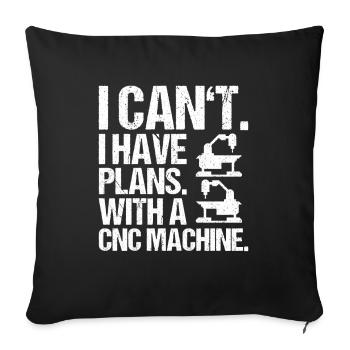 Cutting Machine Operator Lathe Milling Cutter CNC Machinist - Sofa pillowcase 17,3'' x 17,3'' (45 x 45 cm) - black - Front