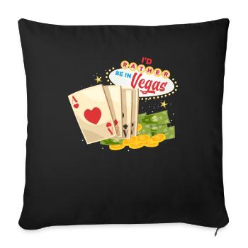 Fun Casino Las Vegas Roulette Slot Machine - Sofa pillowcase 17,3'' x 17,3'' (45 x 45 cm) - black - Front
