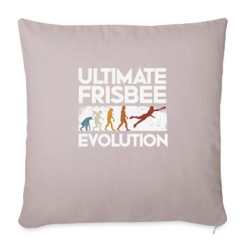 Ultimate Frisbee Evolution - Sofa pillowcase 17,3'' x 17,3'' (45 x 45 cm) - light taupe - Front