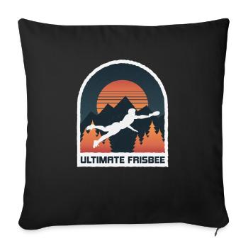 Ultimate Frisbee, wonderful nature - Sofa pillowcase 17,3'' x 17,3'' (45 x 45 cm) - black - Front
