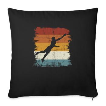 Retro vintage Ultimate Frisbee - Sofa pillowcase 17,3'' x 17,3'' (45 x 45 cm) - black - Front