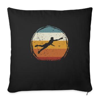 Retro vintage Ultimate Frisbee - Sofa pillowcase 17,3'' x 17,3'' (45 x 45 cm) - black - Front