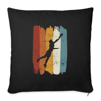 Retro vintage Ultimate Frisbee - Sofa pillowcase 17,3'' x 17,3'' (45 x 45 cm) - black - Front