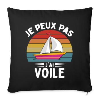 Je Peux Pas J'ai Voile - Housse de coussin décorative 45 x 45 cm - noir - Devant