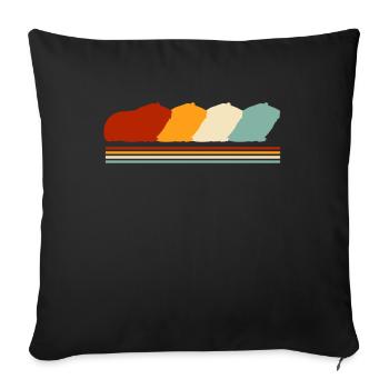 Drôle de cadeau de propriétaire de cochon d’Inde - Housse de coussin décorative 45 x 45 cm - noir - Devant