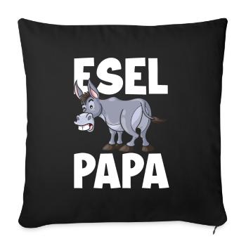 Esel Papa Eselliebhaber Esel Esel - Sofakissenbezug 45 x 45 cm - Schwarz - Vorne