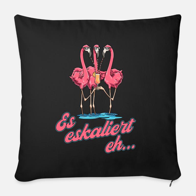 Es eskaliert eh… - Sofakissenbezug 45 x 45 cm - Schwarz