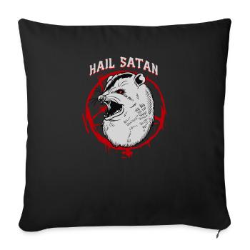 Salut Satan I Opossum satanique - Housse de coussin décorative 45 x 45 cm - noir - Devant