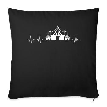 Circus Lover Traveler Carnival - Sofa pillowcase 17,3'' x 17,3'' (45 x 45 cm) - black - Front