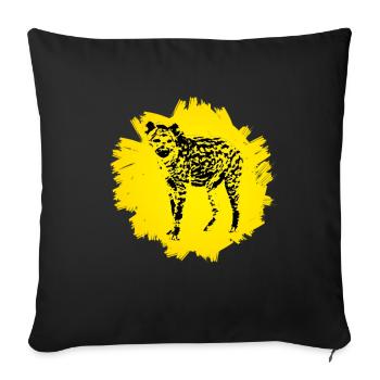 Hyena - Sofa pillowcase 17,3'' x 17,3'' (45 x 45 cm) - black - Front
