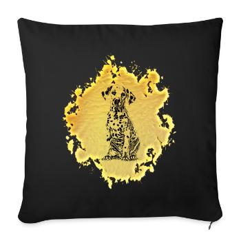 Dalmatian - Sofa pillowcase 17,3'' x 17,3'' (45 x 45 cm) - black - Front
