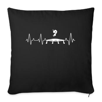 Trampoline Girls Jumping - Sofa pillowcase 17,3'' x 17,3'' (45 x 45 cm) - black - Front