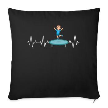 Trampoline Young Jumping - Sofa pillowcase 17,3'' x 17,3'' (45 x 45 cm) - black - Front