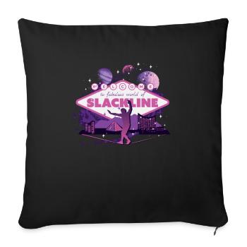 Slackline, Urban & Lifestyle - Sofa pillowcase 17,3'' x 17,3'' (45 x 45 cm) - black - Front
