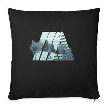 Slackline, Balance Sport - Sofa pillowcase 17,3'' x 17,3'' (45 x 45 cm) - black - Front