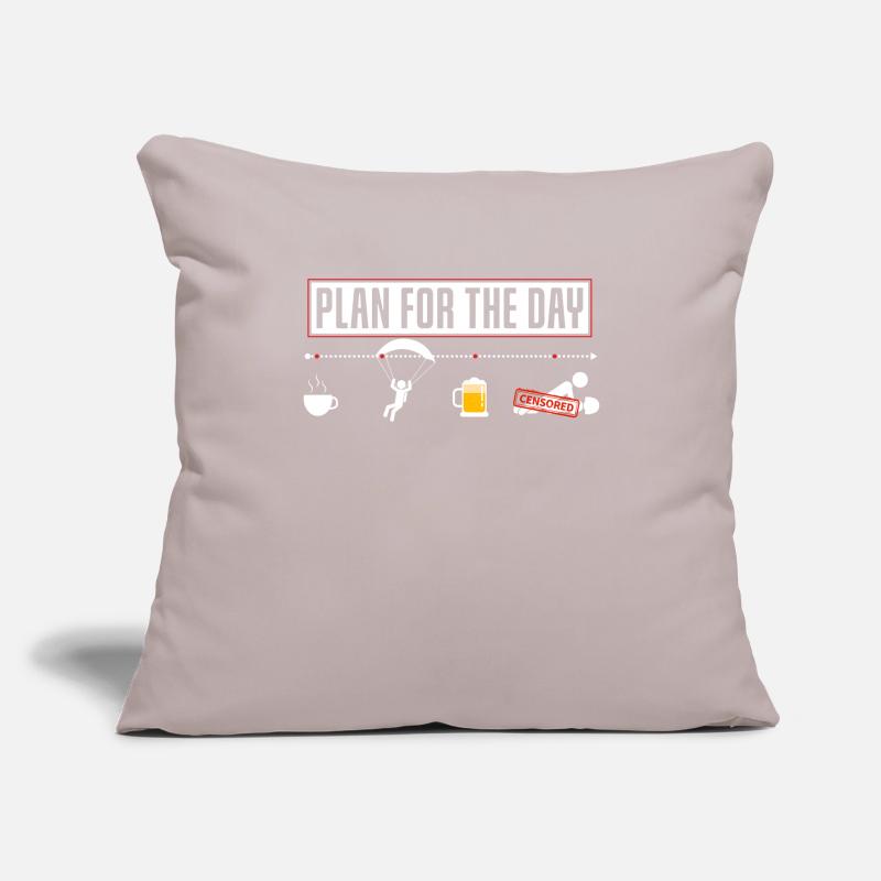 Fun plan for the day skydiving Sofa pillowcase 17,3'' x 17,3'' (45 x 45 cm)
