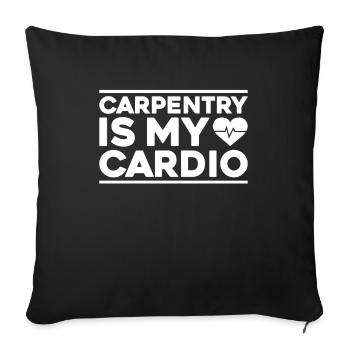 Zimmerer Zimmermann Zimmerei Carpenter Carpentry - Sofa pillowcase 17,3'' x 17,3'' (45 x 45 cm) - black - Front