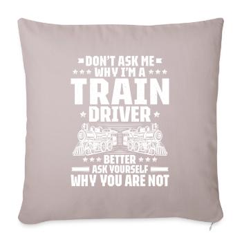Triebfahrzeugführer Lokführer Train Driver - Sofa pillowcase 17,3'' x 17,3'' (45 x 45 cm) - light taupe - Front