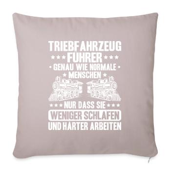 Triebfahrzeugführer Lokführer Train Driver - Sofakissenbezug 45 x 45 cm - helles Taupe - Vorne