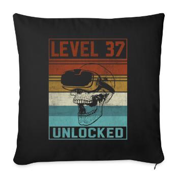 37th Birthday Gamer - Sofa pillowcase 17,3'' x 17,3'' (45 x 45 cm) - black - Front